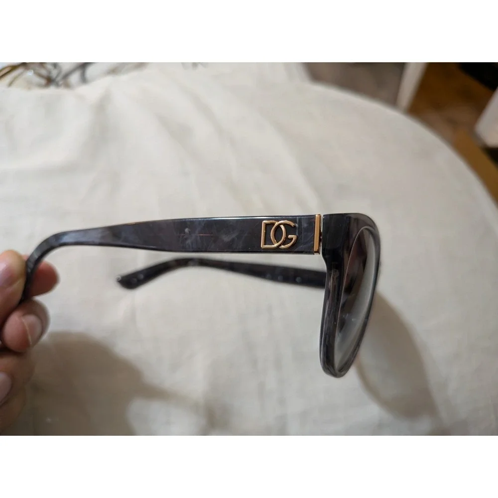 DOLCE & GABBANA ITALY DG3251 8g 52[]20 140 BLACK GRAY GRADIENT ROUND SUNGLASSES